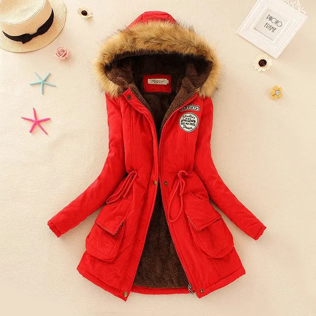 2017 New Parkas Female Women Winter Coat Thickening Cotton Winter Jacket Womens Outwear Parkas for Women Winter