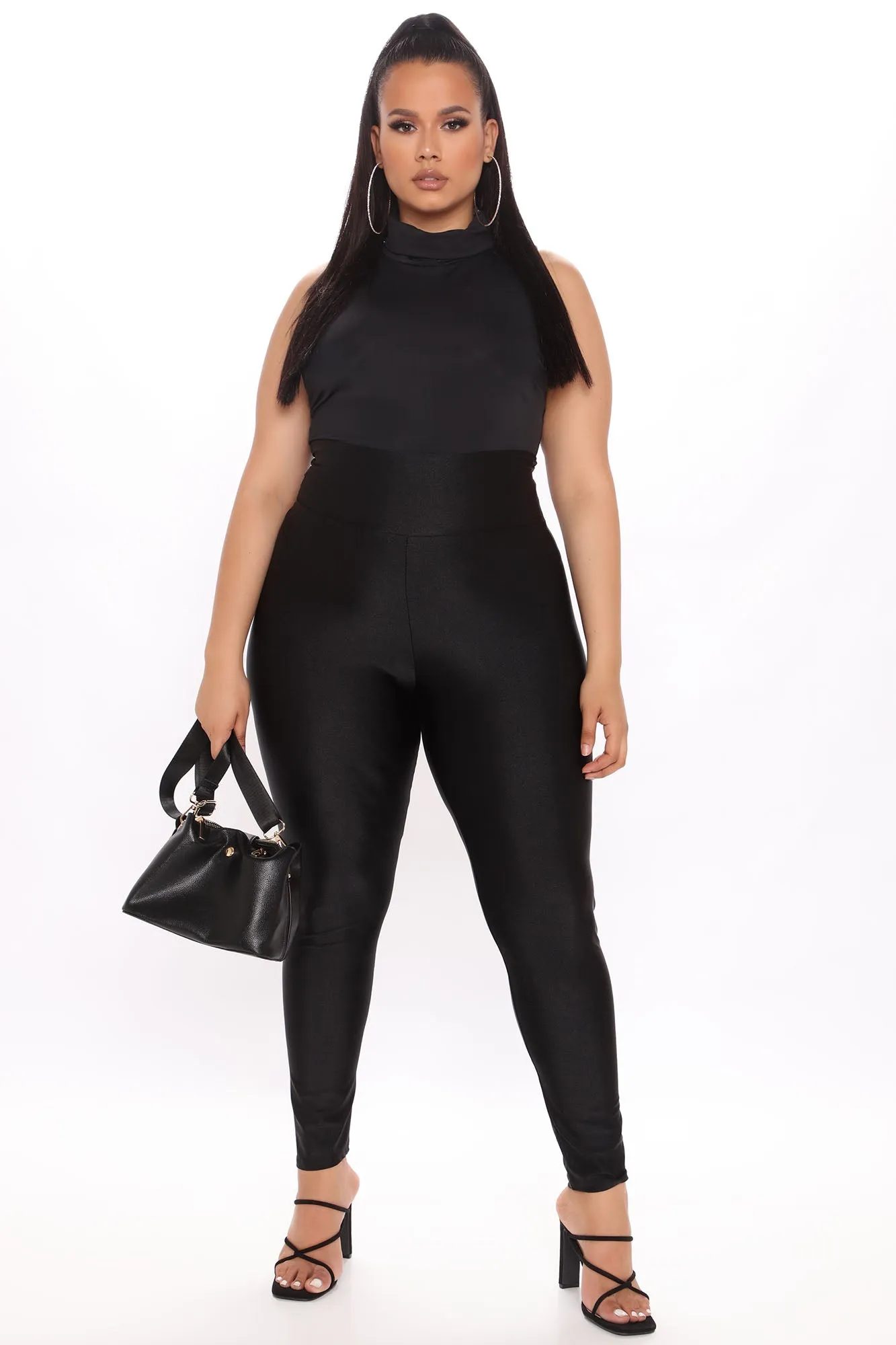 Aim High Turtleneck Bodysuit - Black