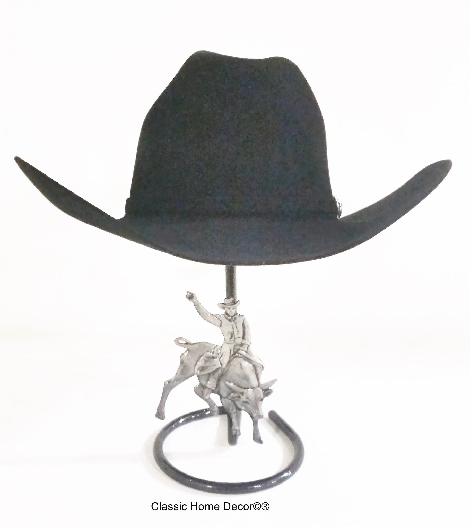 American Made Cowboy Hat Stand with Bull Rider Black