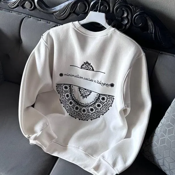 Article Name Ajrak Front Back  Embossed Printed  Sweat Shirt