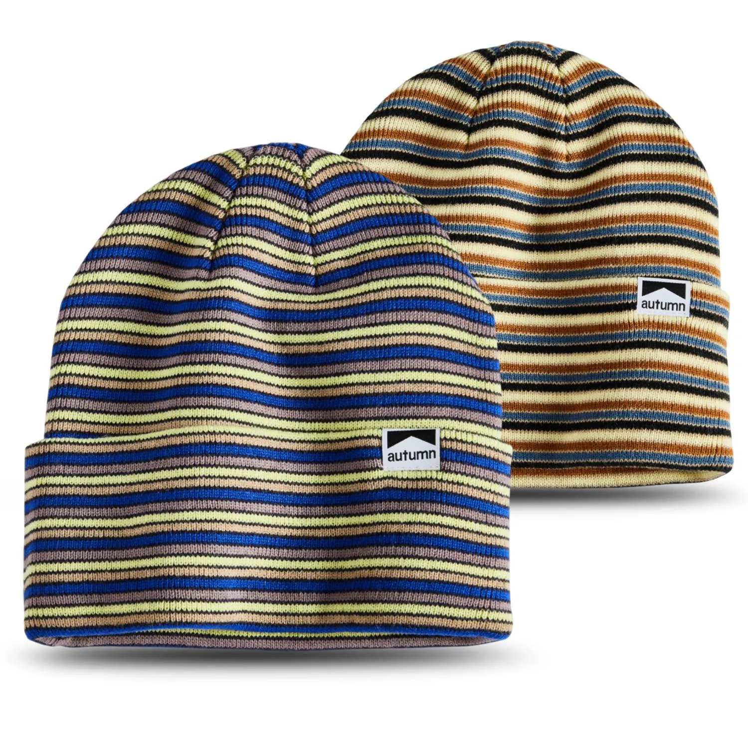 Autumn Mixed Stripe Beanie - Mountain-Ready Style, All Day Warmth