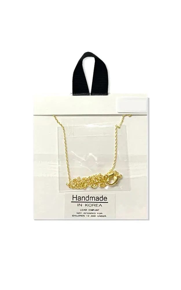 BANA011GD Gold  "Follow Your Heart" Arrow Pierced Heart Necklace