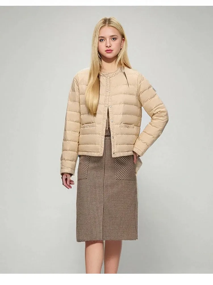 Basic Pleated Down Jacket