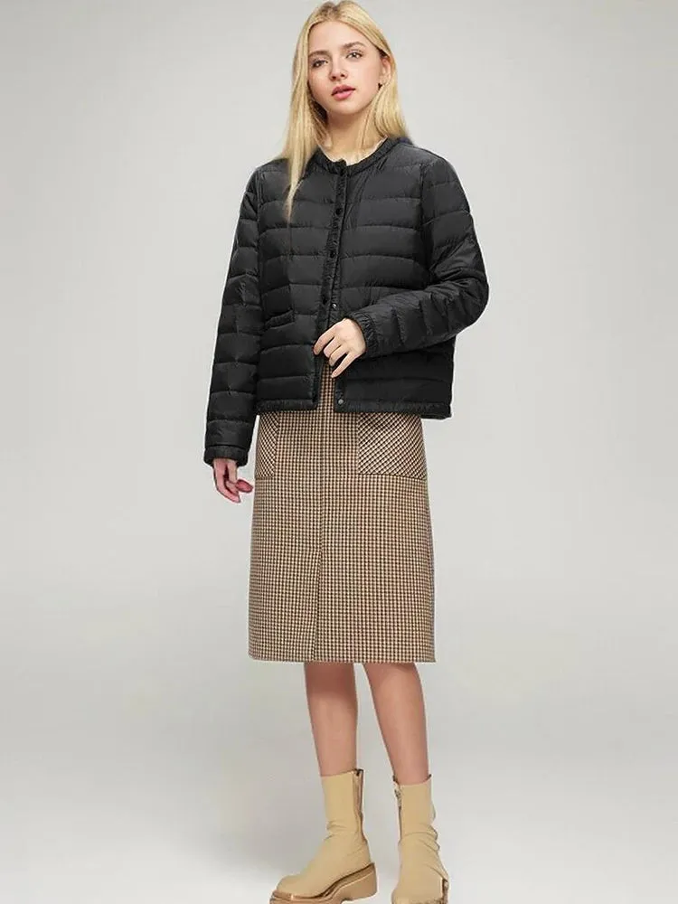 Basic Pleated Down Jacket