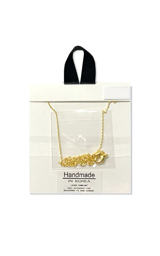 BJNA006GD Gold "Memories" Pendant Necklace