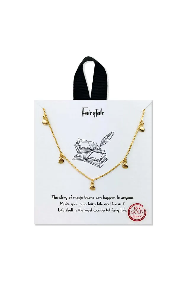 BJNA021GD Gold "Fairy-tale" Pendant Necklace