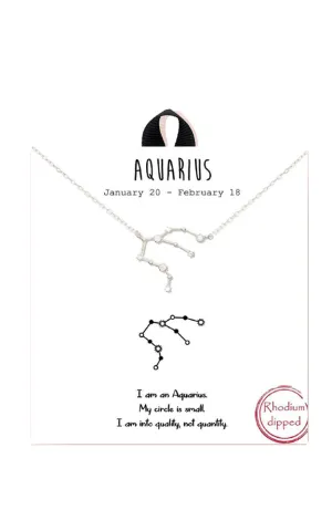 BJNA100AQURH "Aquarius"  Zodiac Sign Necklace