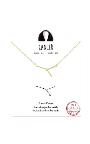 BJNA100CANGD "Cancer"  Zodiac Sign Necklace