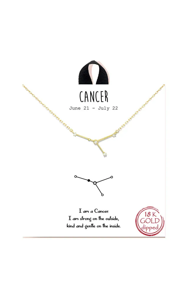 BJNA100CANGD "Cancer"  Zodiac Sign Necklace