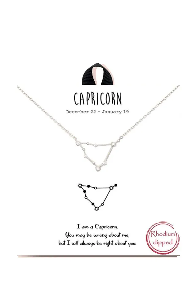 BJNA100CAPRH "Capricorn"  Zodiac Sign Necklace