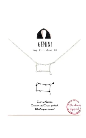 BJNA100GEMRH "Gemini"  Zodiac Sign Necklace