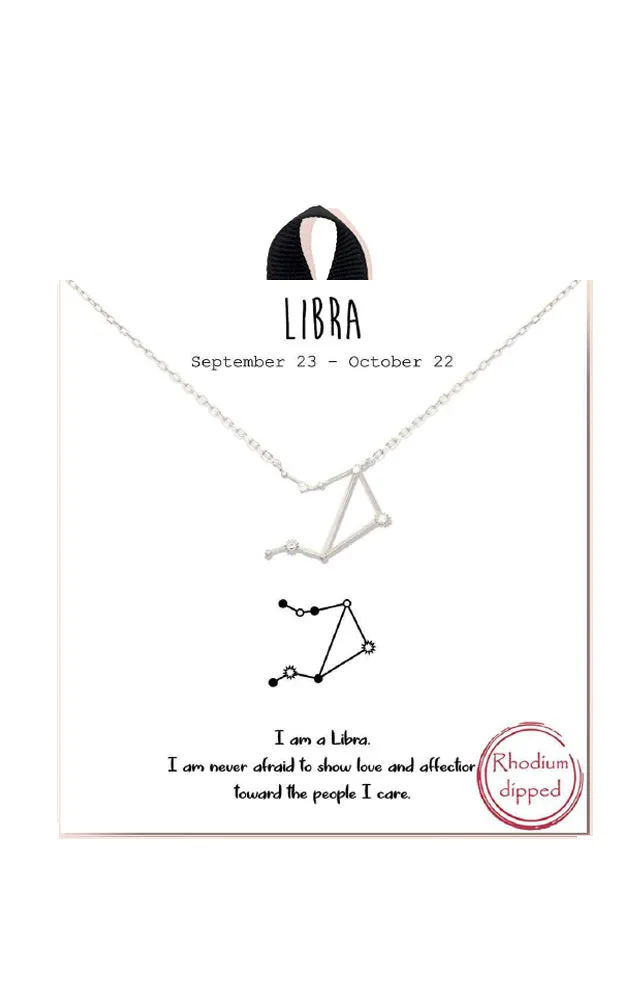 BJNA100LIBRH "Libra"  Zodiac Sign Necklace