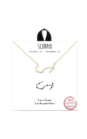 BJNA100SCOGD "Scorpio"  Zodiac Sign Necklace