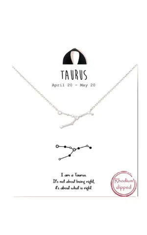 BJNA100TAURH "Taurus"  Zodiac Sign Necklace