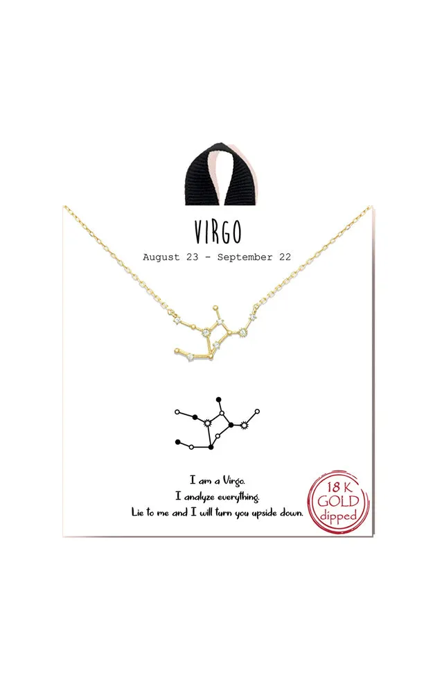 BJNA100VIRGD "Virgo"  Zodiac Sign Necklace