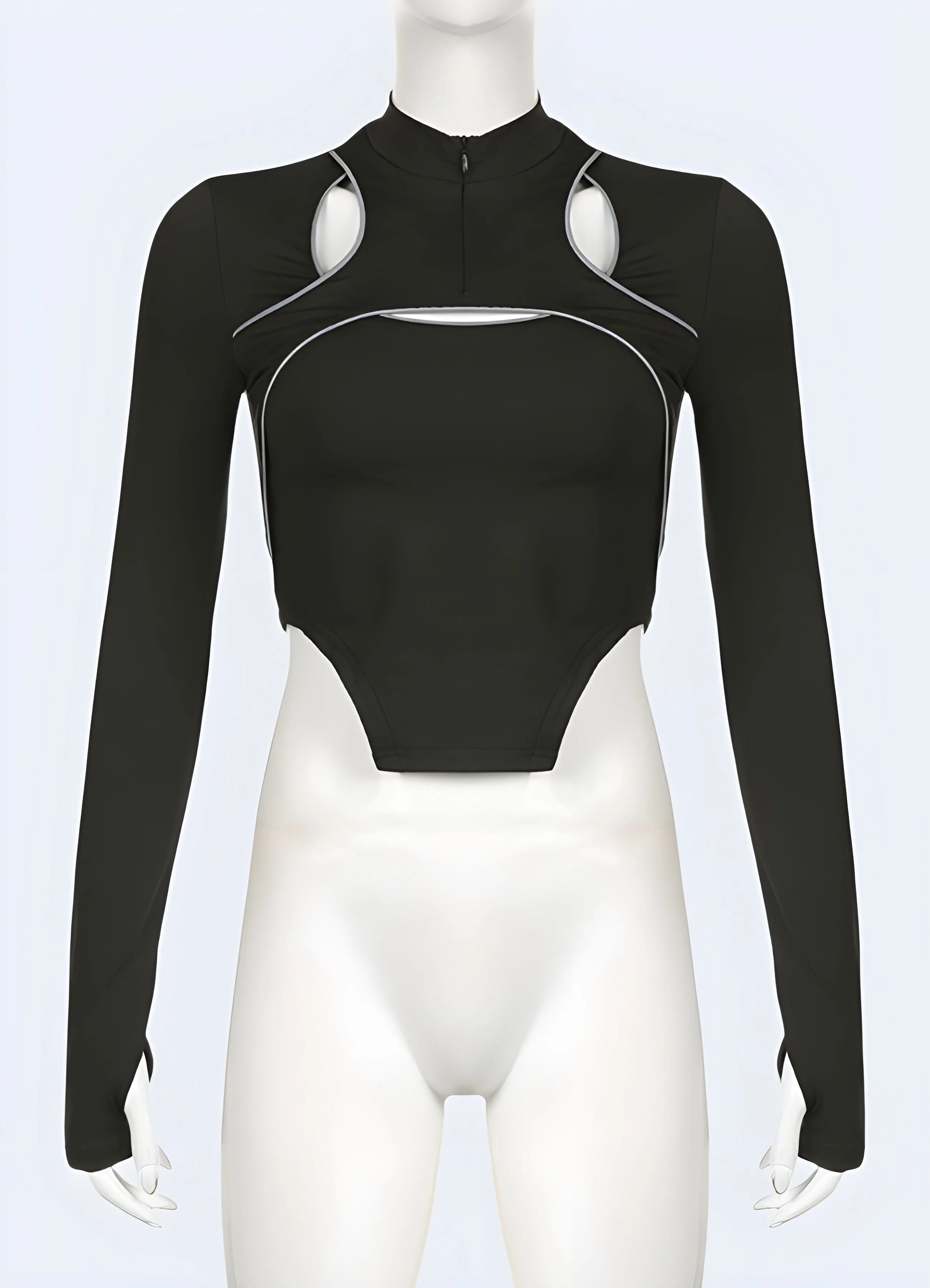 Black Turtleneck Bodysuit