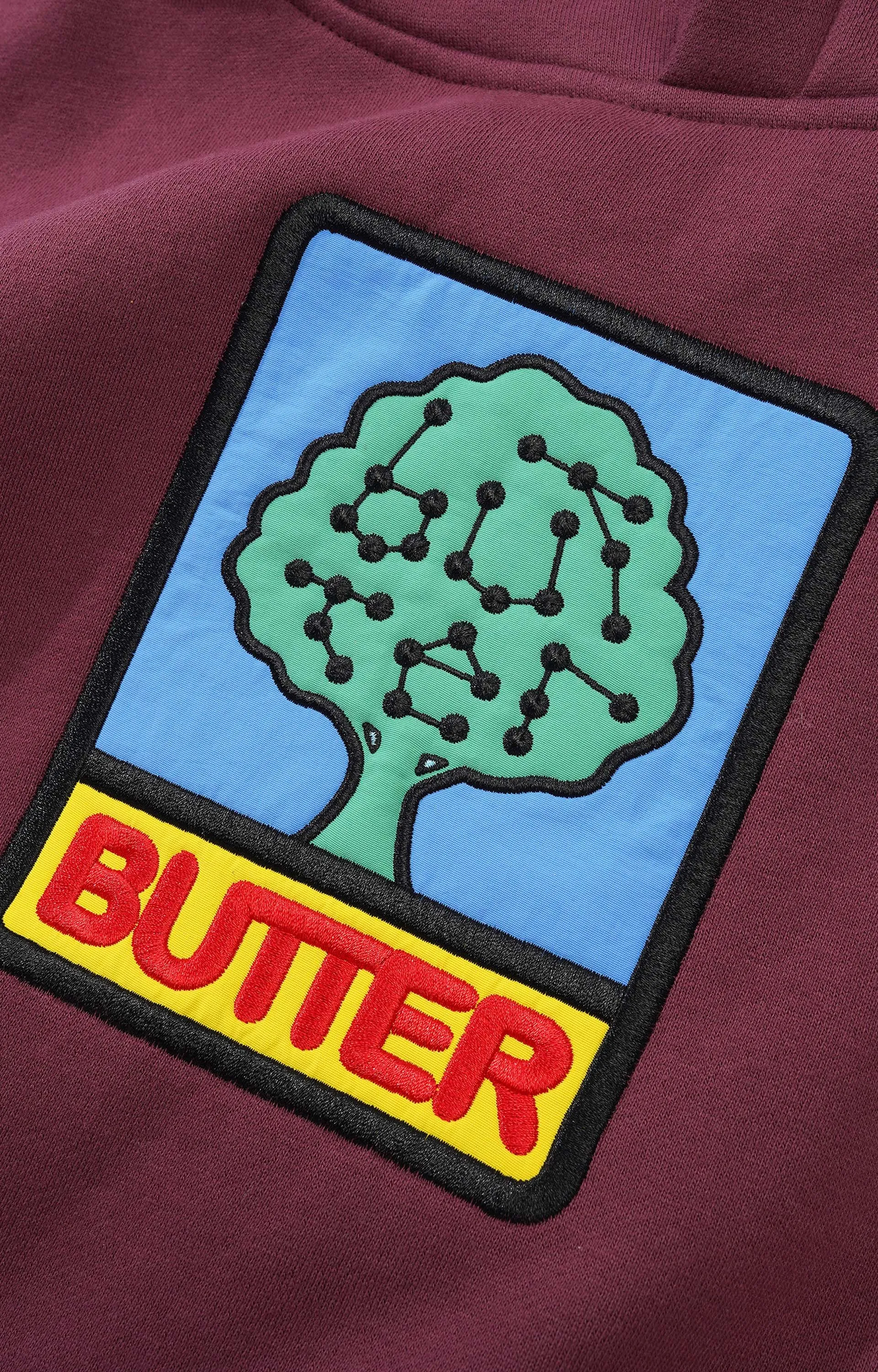 Butter Goods Growth Pullover Hoodies, Wine