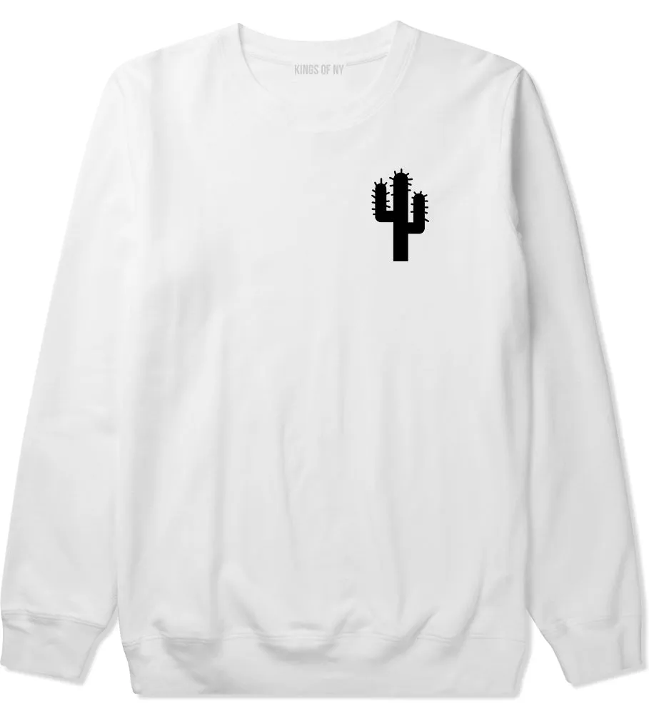 Cactus Logo Chest Mens Crewneck Sweatshirt