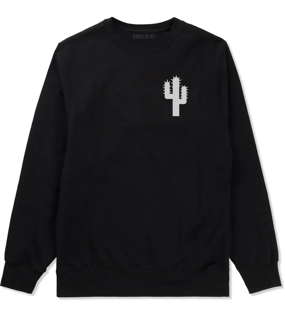 Cactus Logo Chest Mens Crewneck Sweatshirt