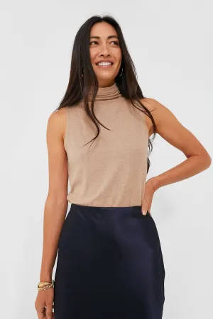 Cashew Sleeveless Turtleneck