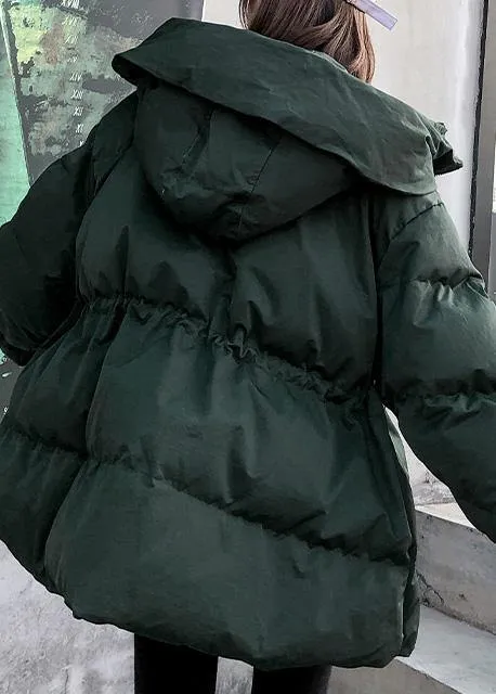 Casual green Parkas for women oversize down jacket winter hooded winter coats