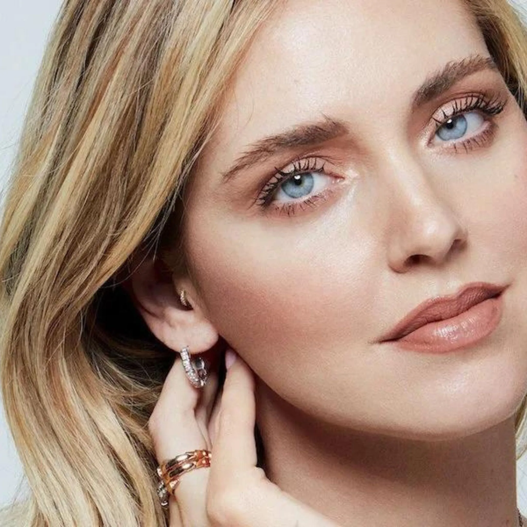 Chiara Ferragni Diamond Heart White Heart Big Hoop Earrings