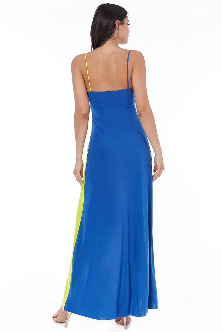 City Goddess Colour Block Maxi Dress