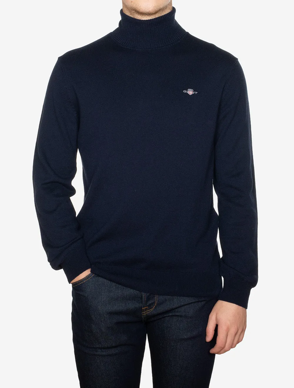 Cotton Wool Rollneck Evening Blue