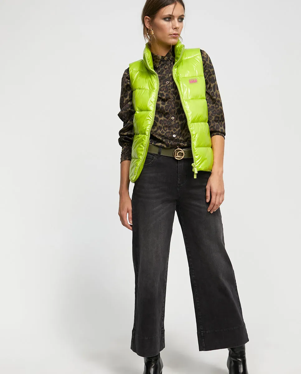 Cropped puffer gilet