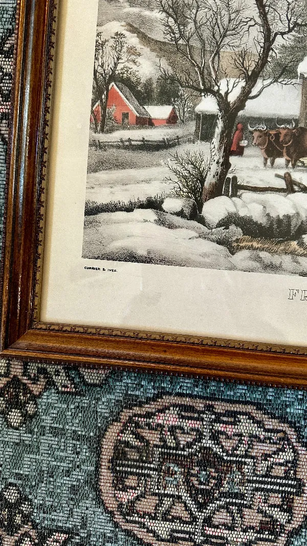 Currier and Ives Prints - 2 available, Frozen up or Winter Pastime