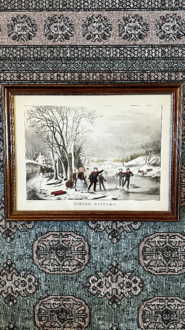 Currier and Ives Prints - 2 available, Frozen up or Winter Pastime