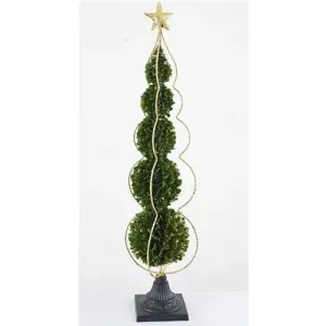 Enchante Gilded Ball Topiary Tree On Stand 80cm