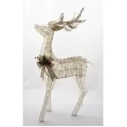 Enchante Gold Sparkle XL Reindeer With Lights 120cm