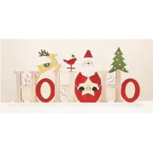 Enchante Joyful ’’hohoho’ Wooden Word Decor 34cm