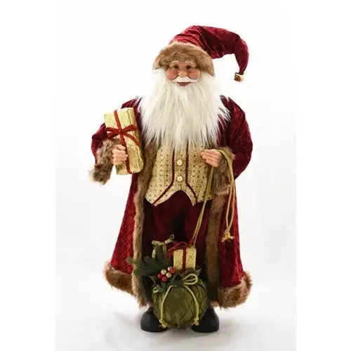 Enchante Olde World Santa Red & Gold 60cm