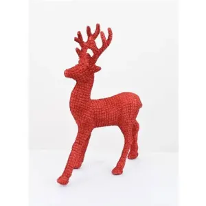 Enchante Red Sparkle Standing Reindeer