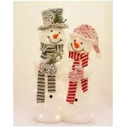 Enchante Snow Flurry Large Couple With Lights 100cm