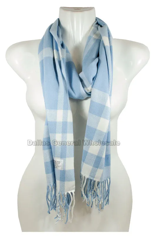 Fashion Cashmere Feel Blue Scarf Wholesale