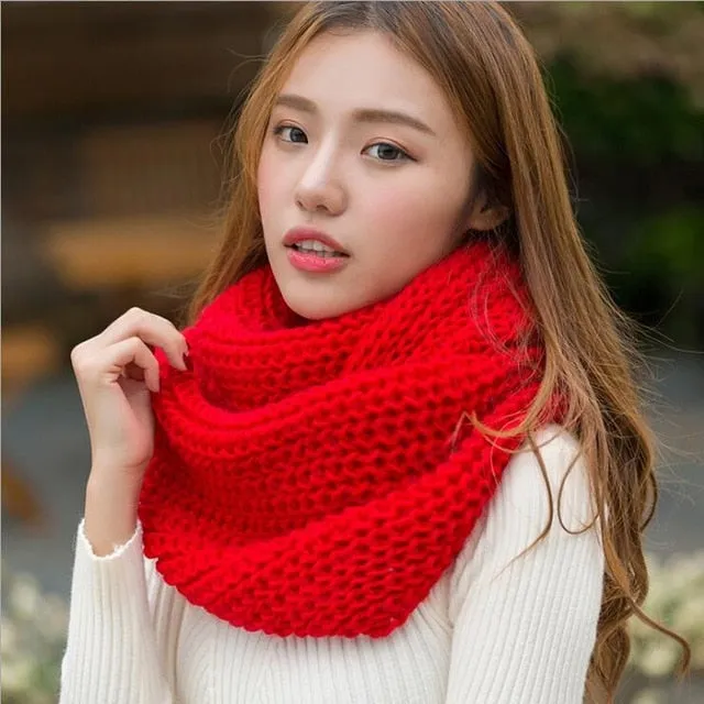 Fashion Collar Knitted Winter Scarf #FS-1