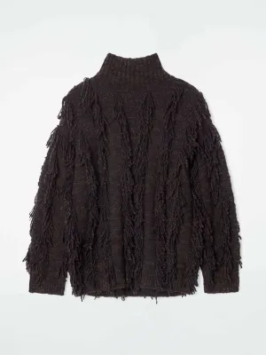 Fringed wool jumper