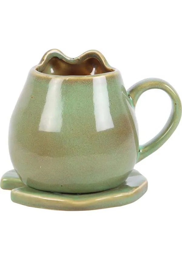 Frog Shaped | MUG AND LILY PAD SAUCER