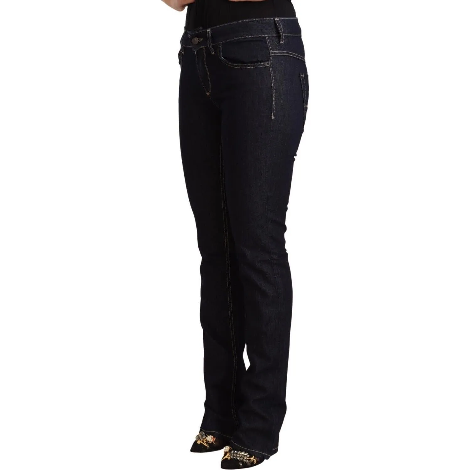 GF Ferre Chic Low Waist Skinny Jeans in Timeless Black