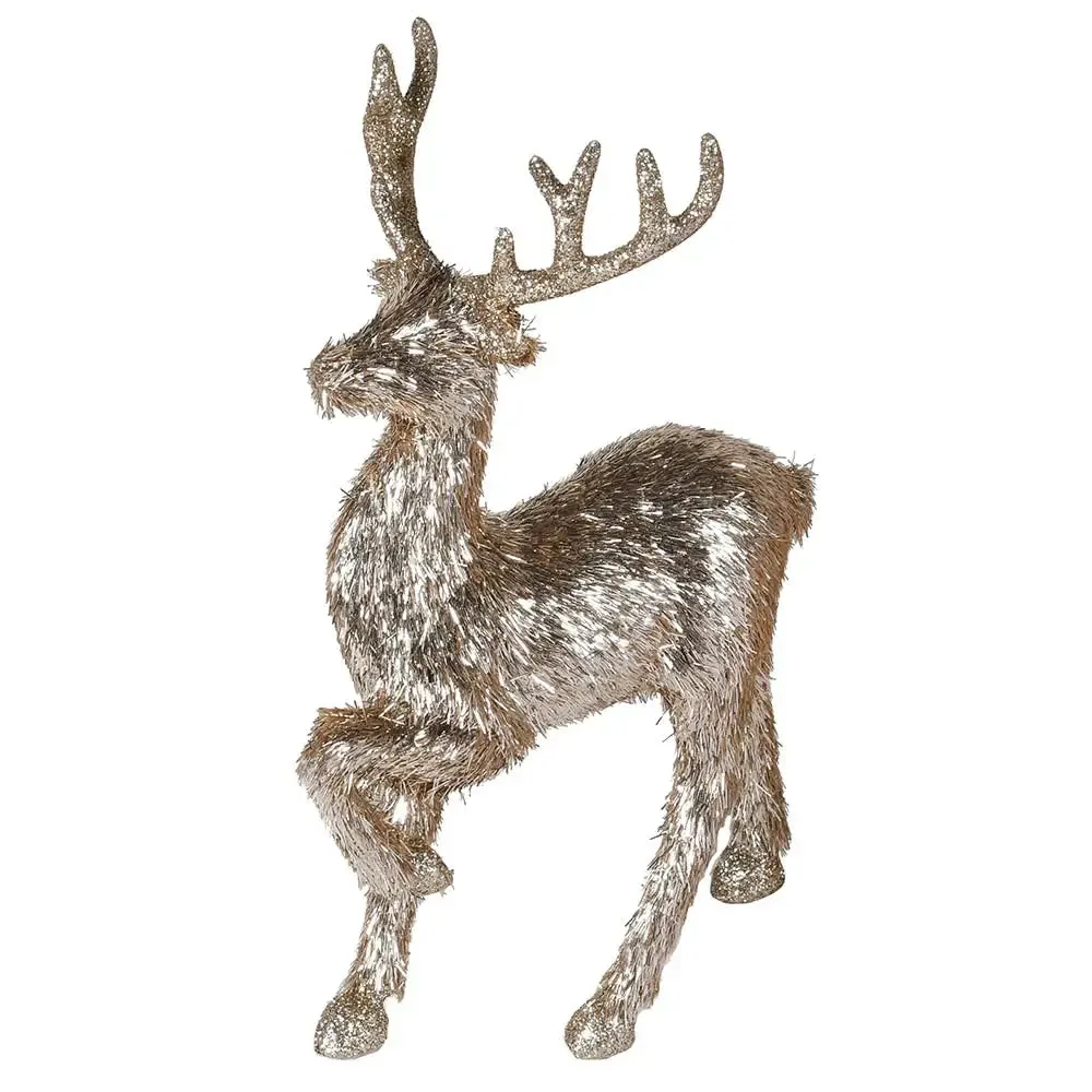 Glitter Gold Prancing Reindeer