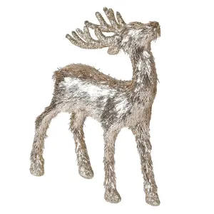 Glitter Gold Star Gazing Reindeer