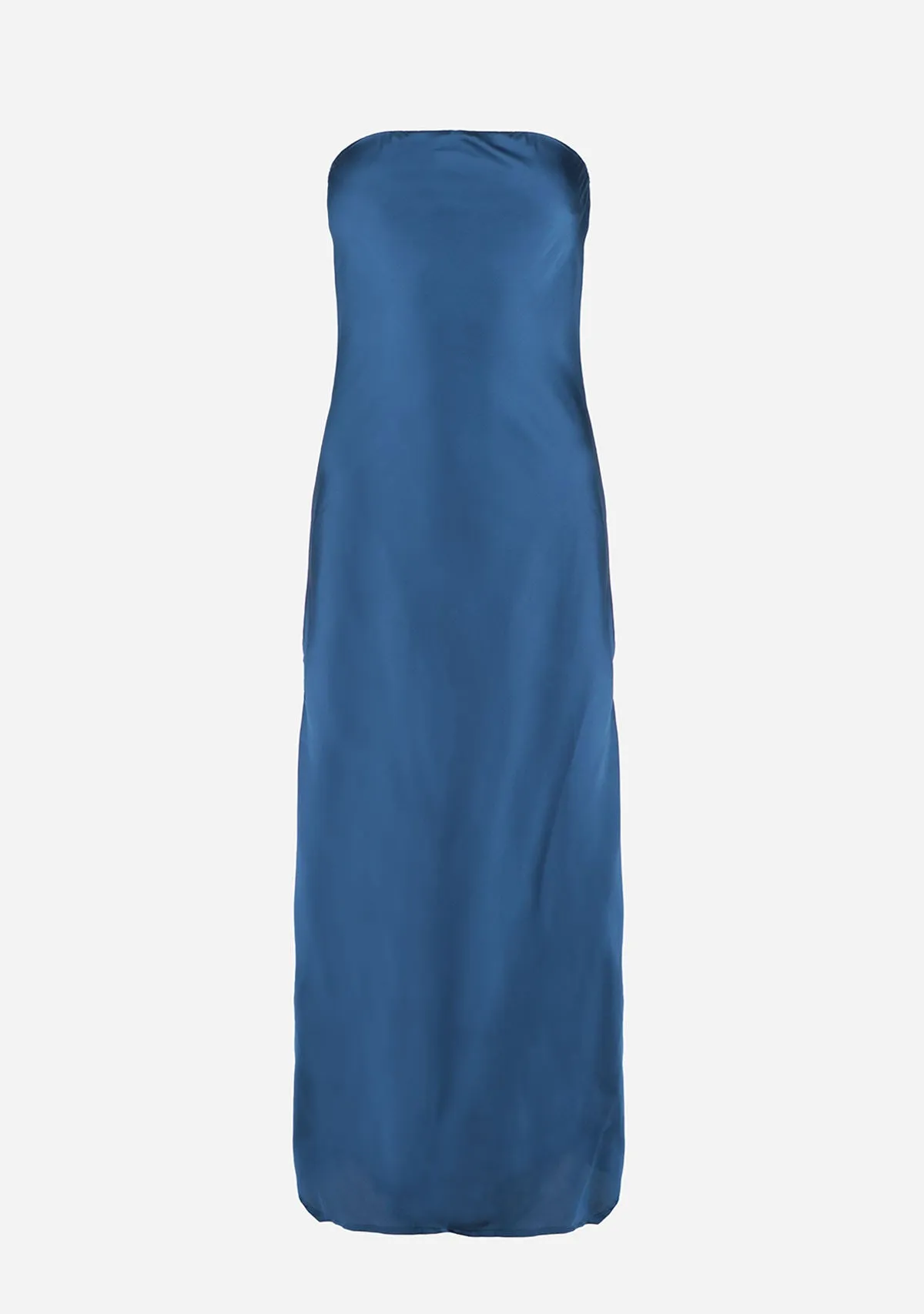 Going Out Strapless Bias Cut Maxi Dress Peacock