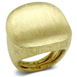 Gold & Brush Brass Ring with No Stone for Women Style LO2473