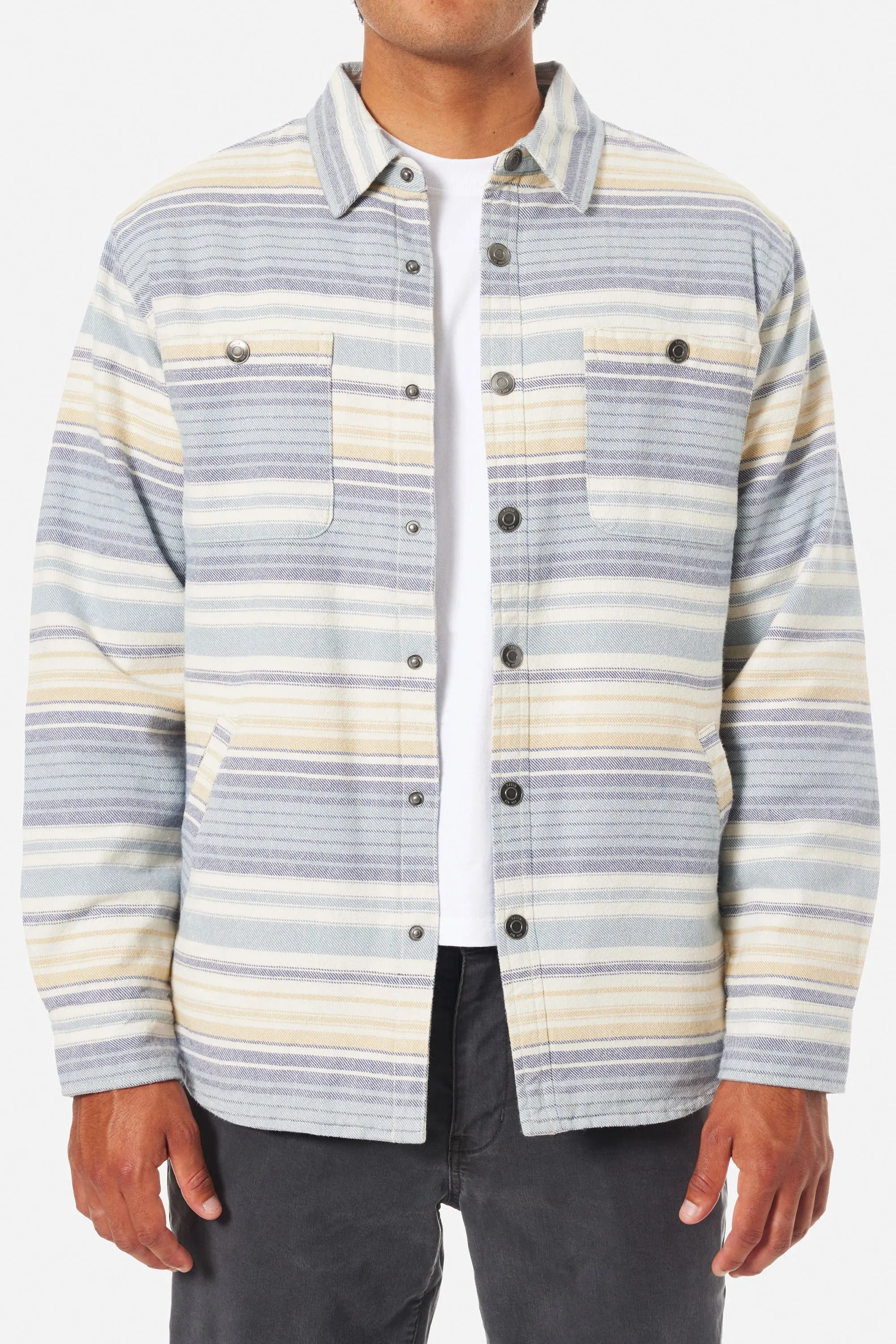 HAROLD STRIPE JACKET - Air Force Blue