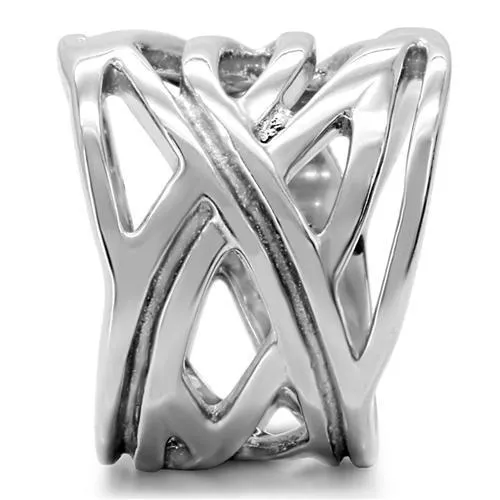 High polished (no plating) Stainless Steel Ring with No Stone for Women Style TK144