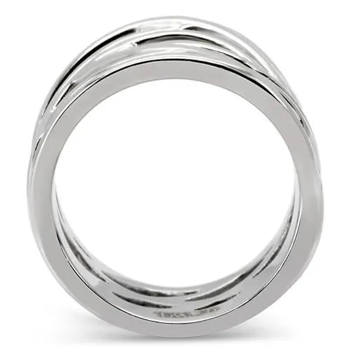 High polished (no plating) Stainless Steel Ring with No Stone for Women Style TK144