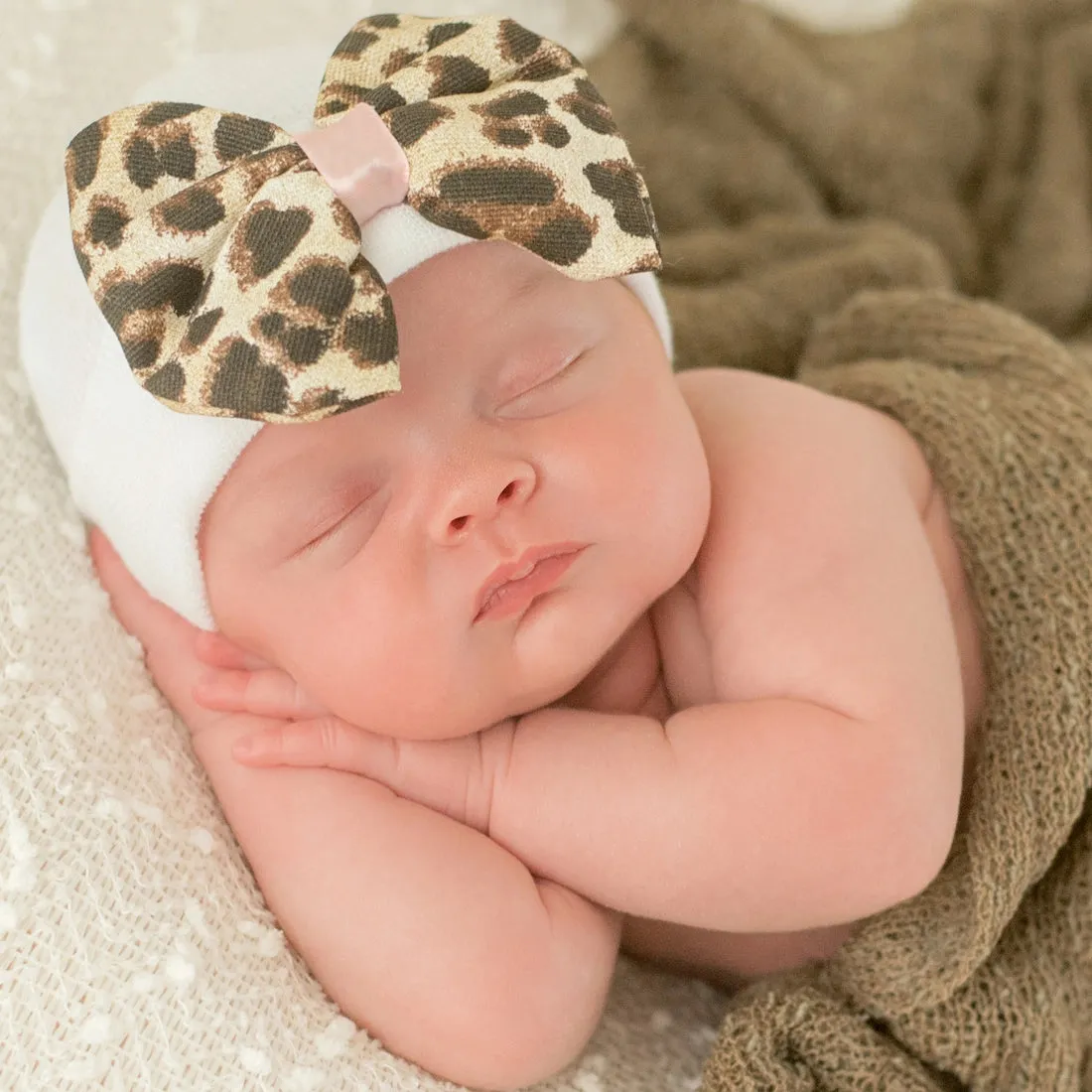 IlyBean Luxe Leopard Bow Hat